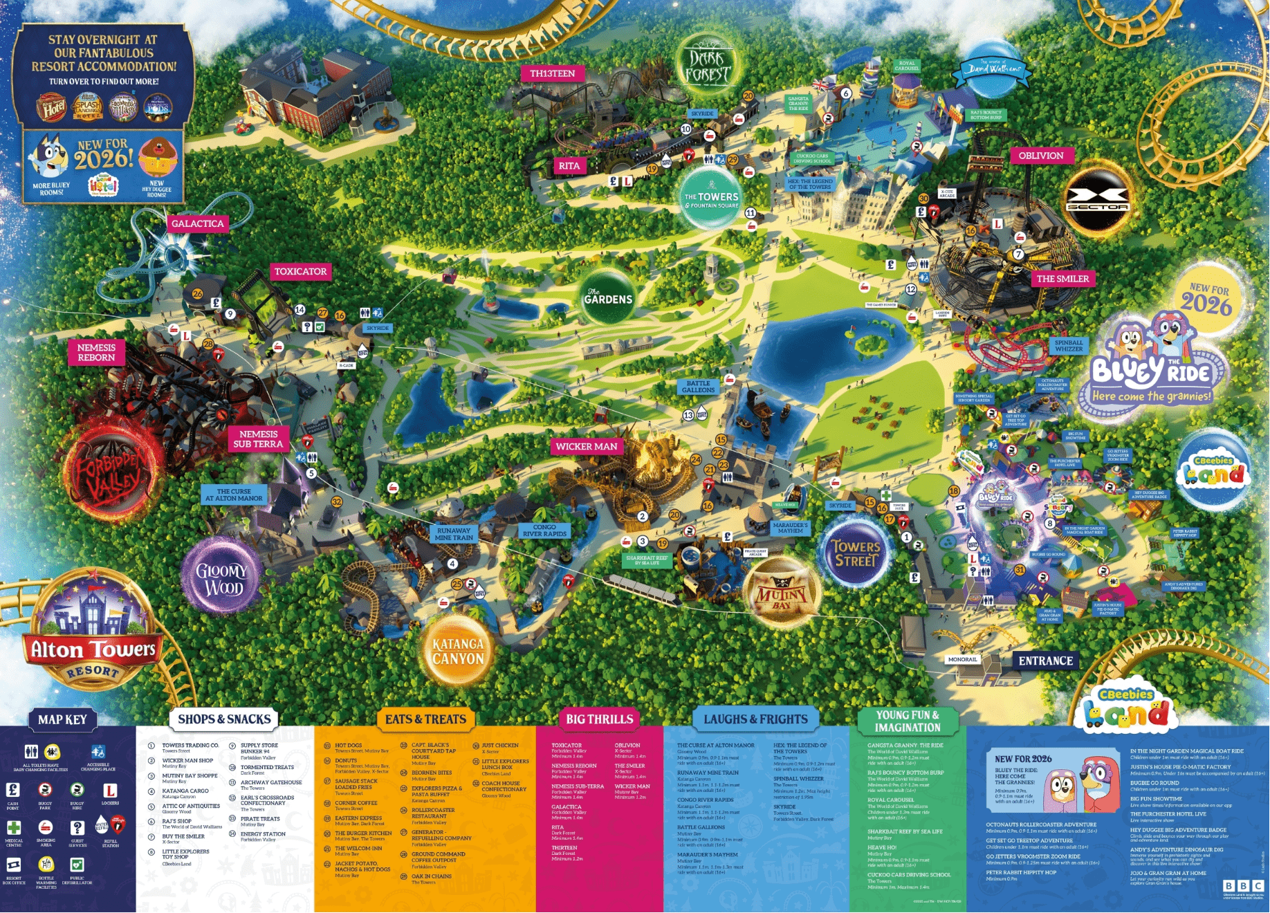 Plan du parc — Alton Towers