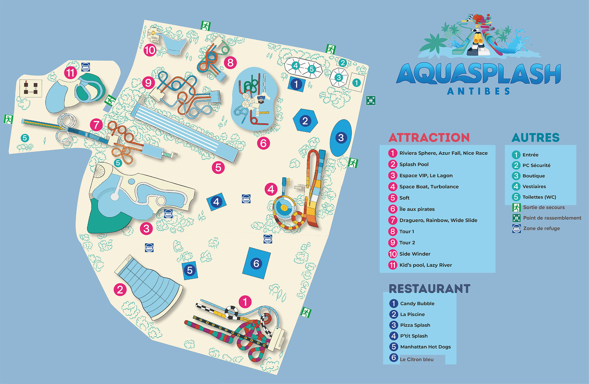 Plan du parc — Aquasplash