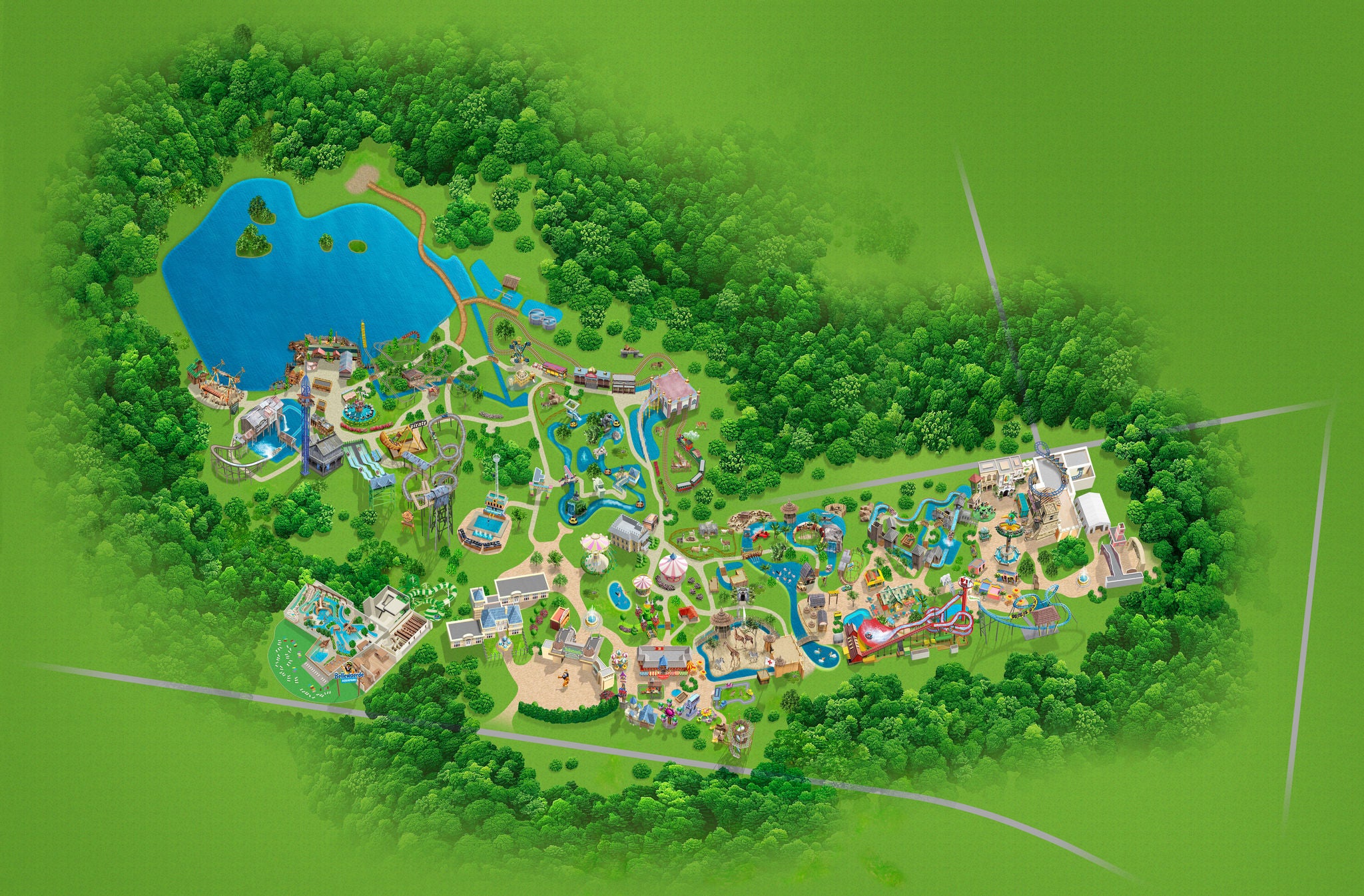 Plan du parc — Bellewaerde