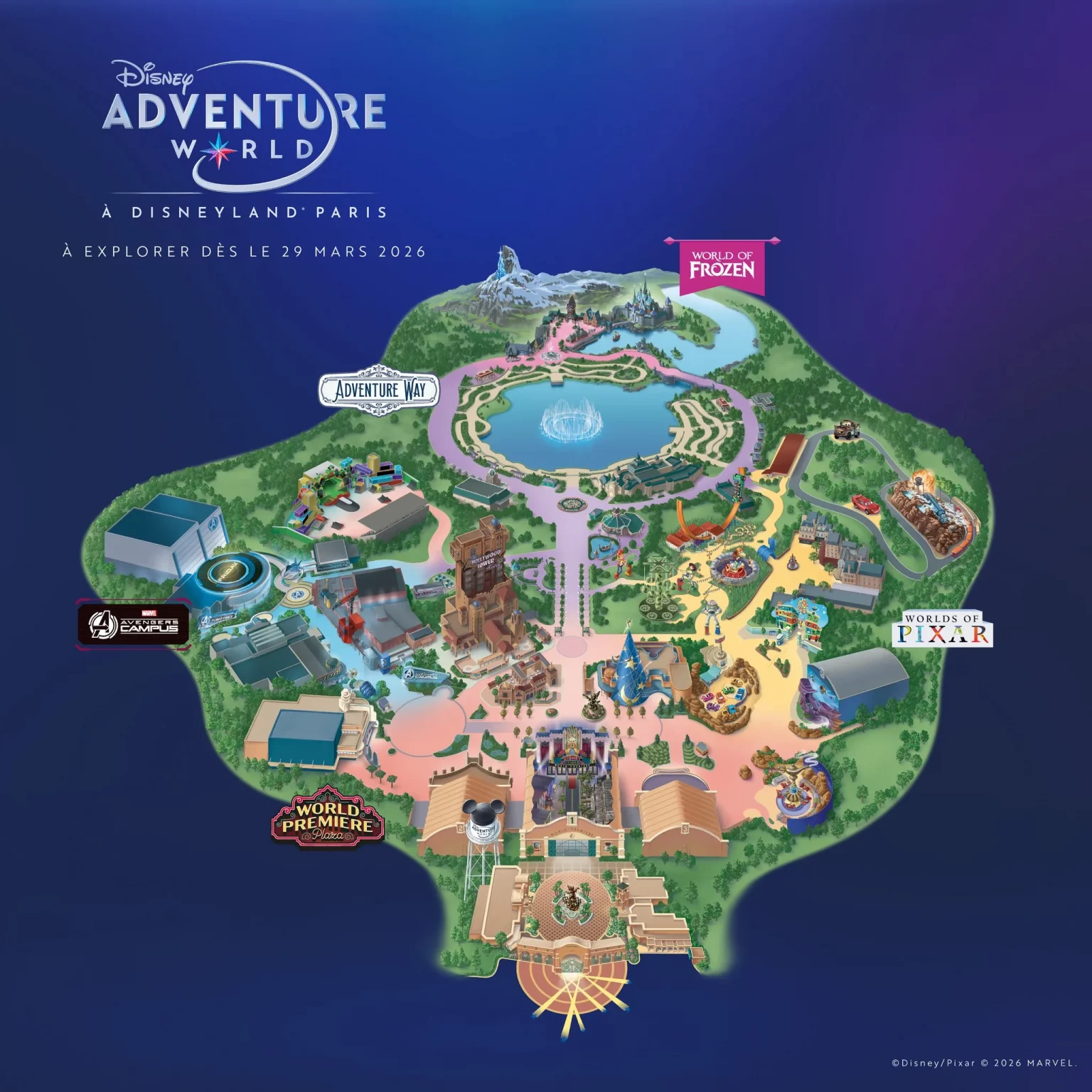 Plan du parc — Disney Adventure World