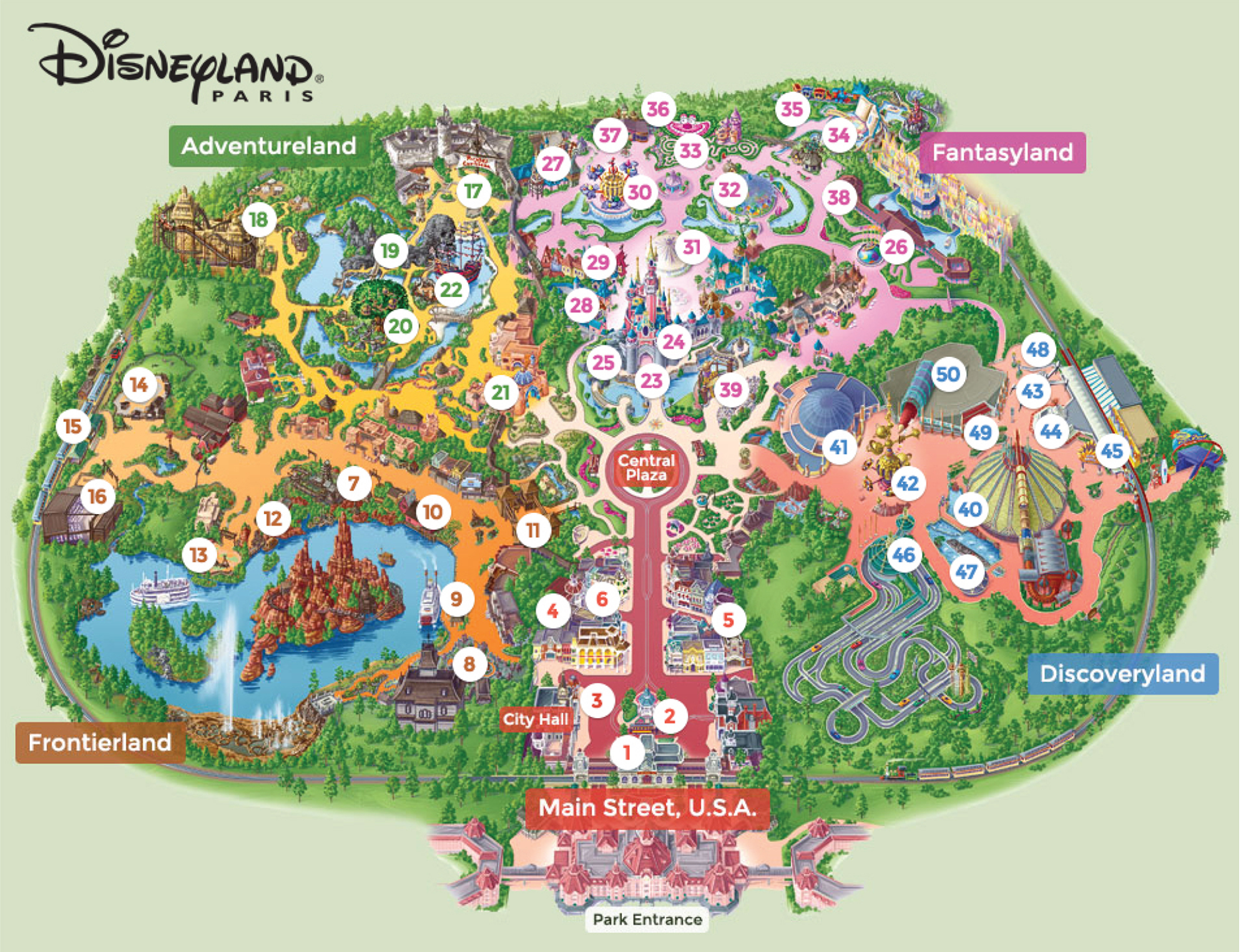 Plan du parc — Disneyland Paris