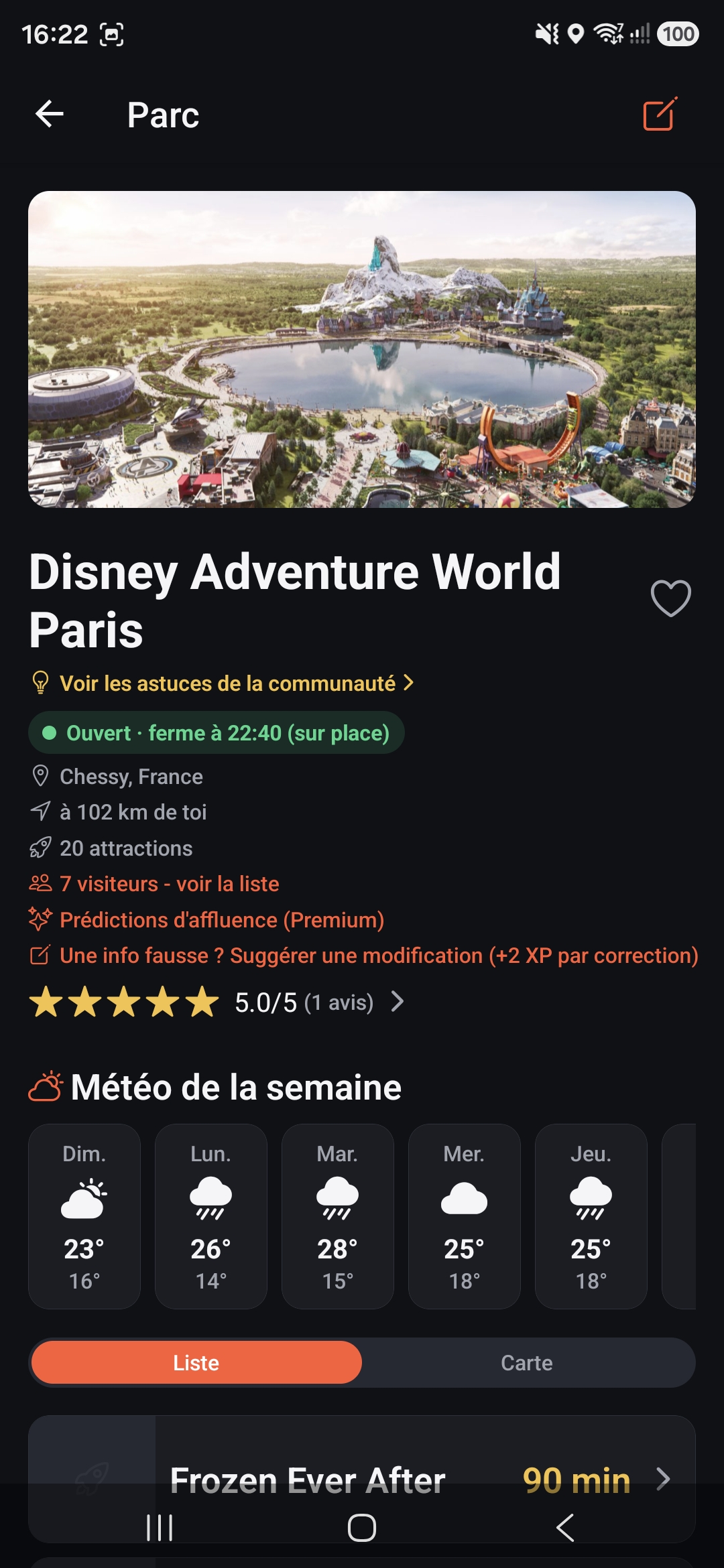 Fiche parc & Météo