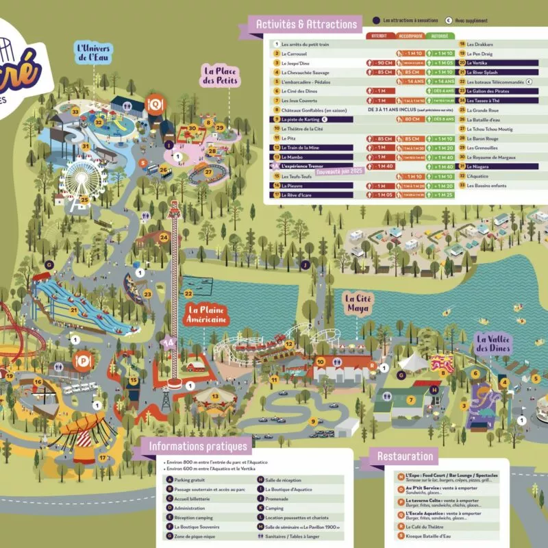 Plan du parc — La Récré des 3 Curés
