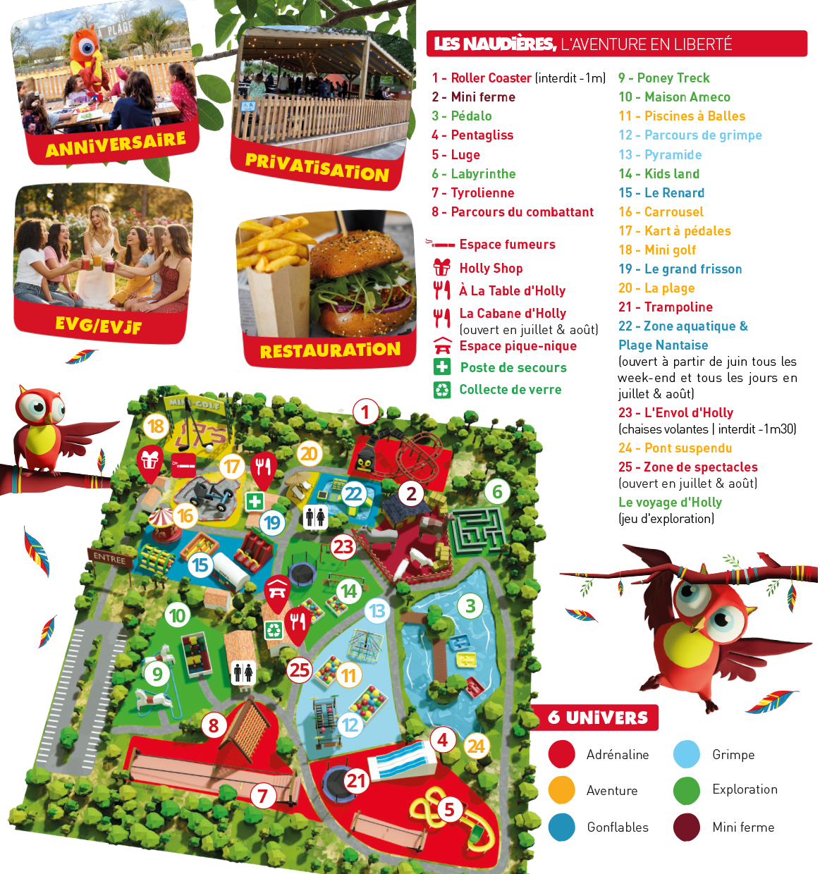 Plan du parc — Les Naudières