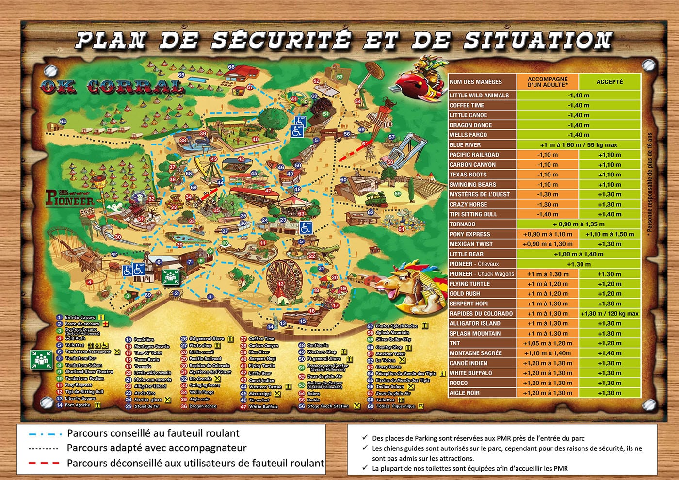 Plan du parc — OK Corral