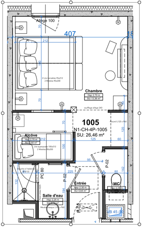 Chambres familiales 4 personnes - 228 chambres