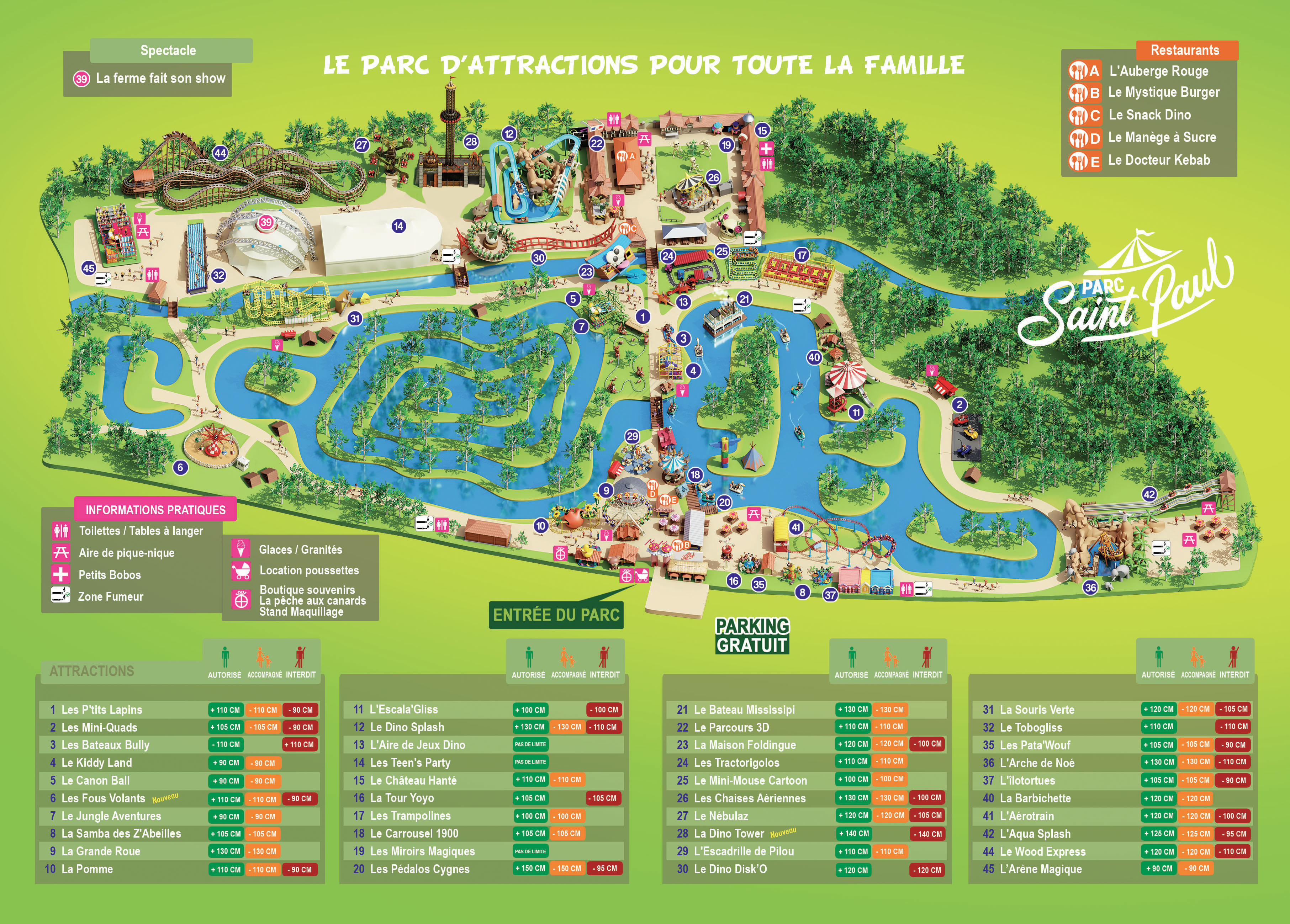 Plan du parc — Parc Saint Paul