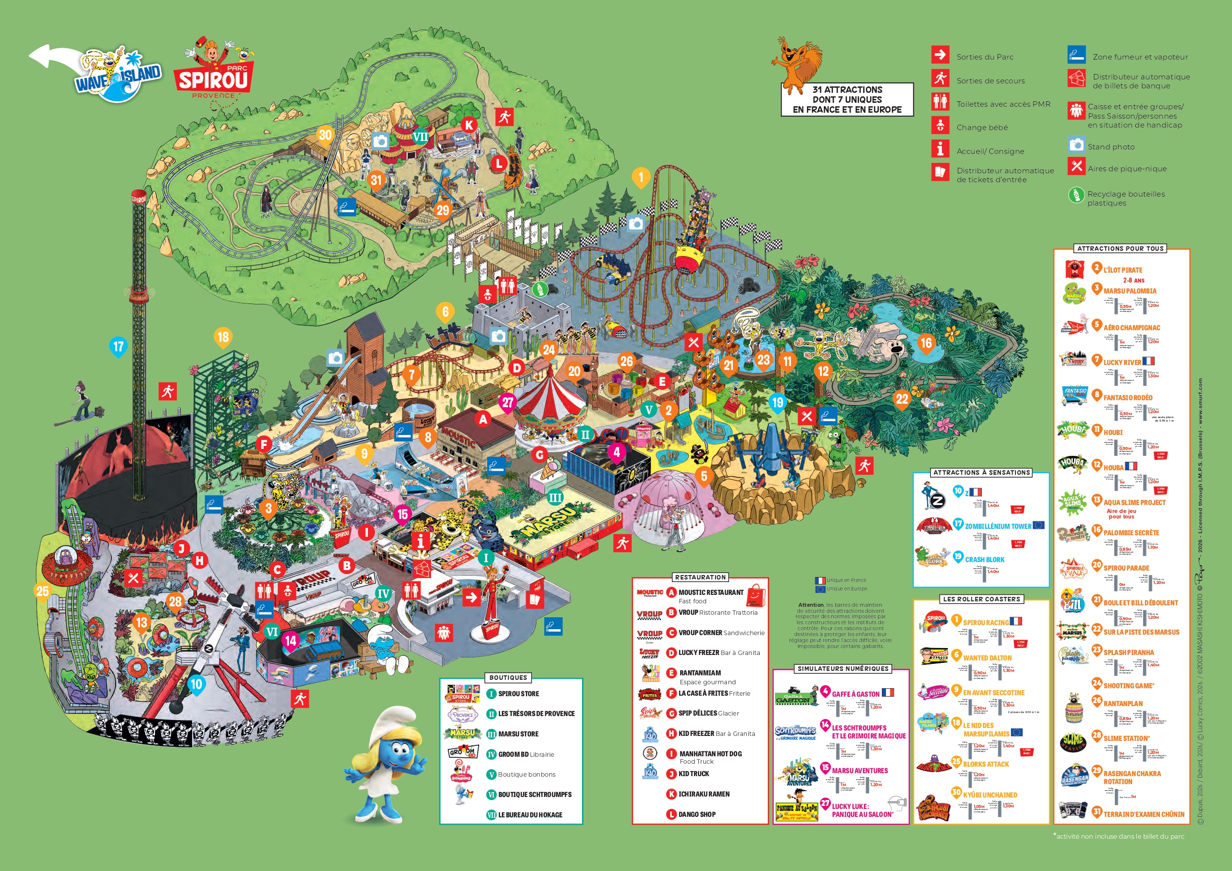 Plan du parc — Parc Spirou Provence