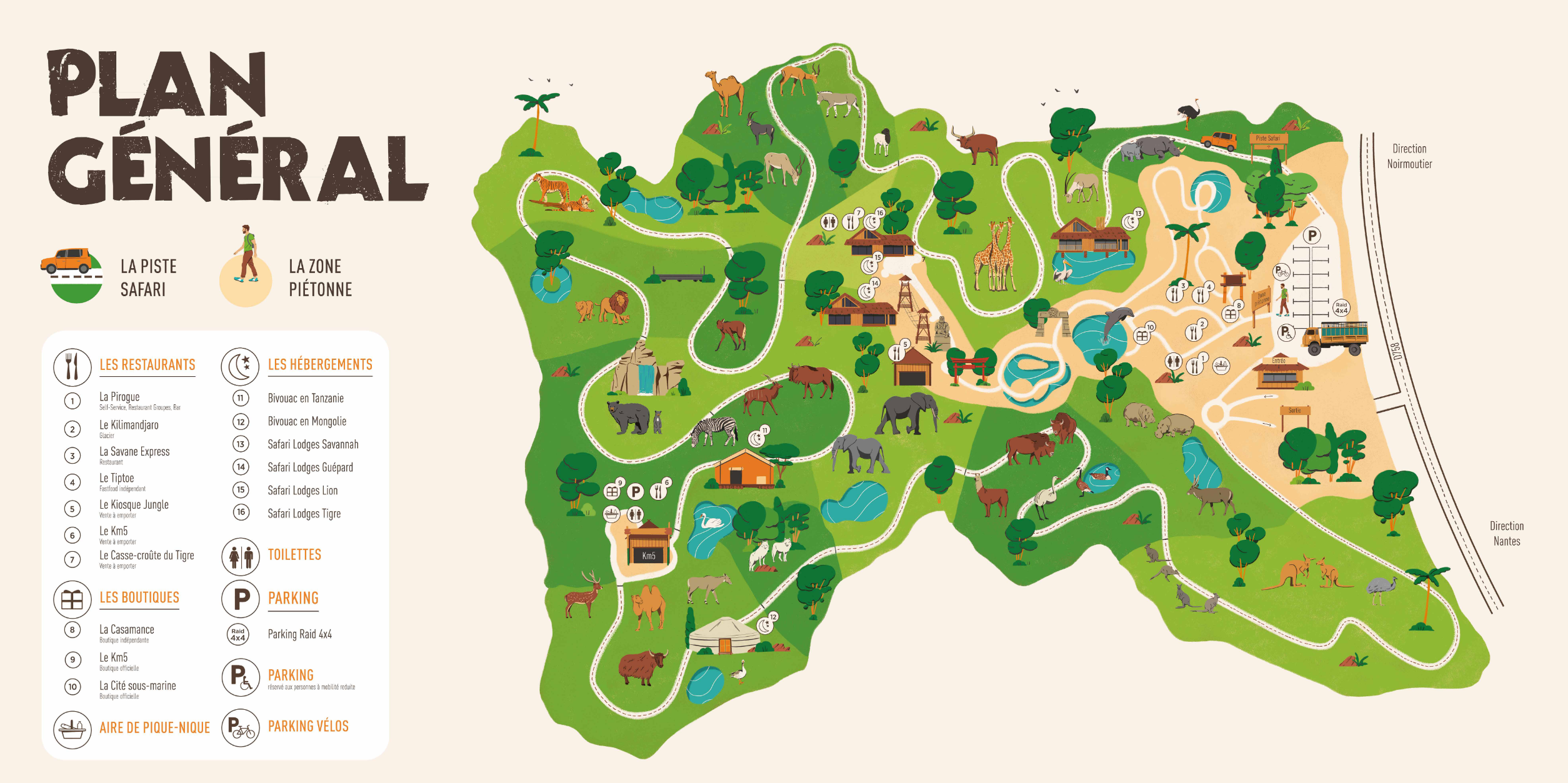 Plan du parc — Planète Sauvage
