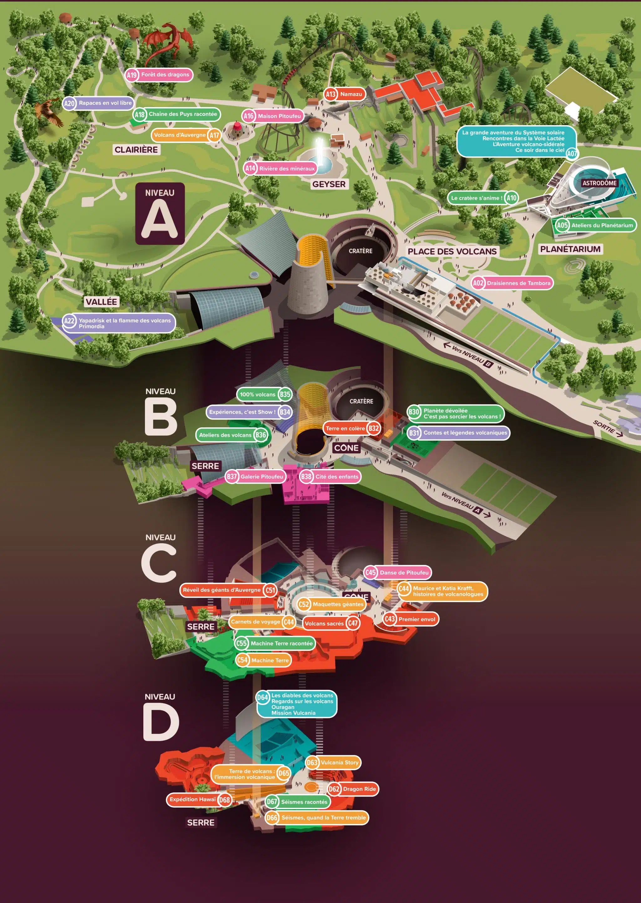 Plan du parc — Vulcania