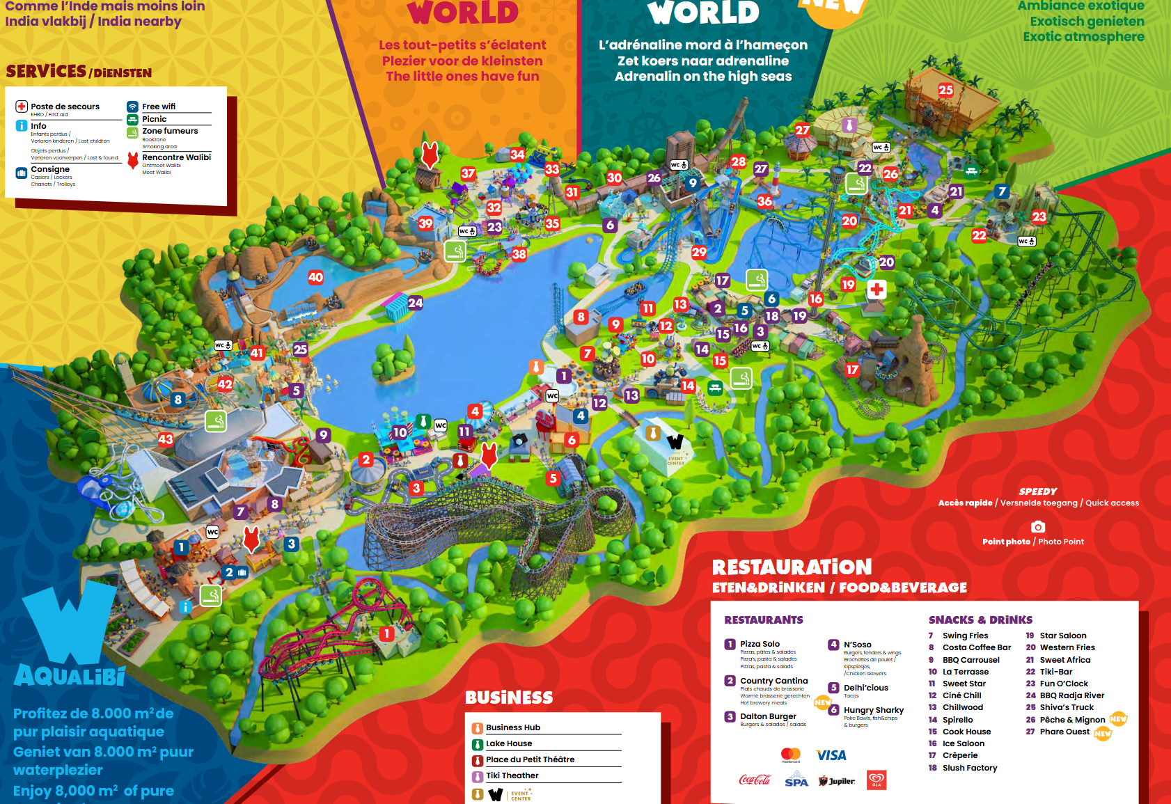 Plan du parc — Walibi Belgium