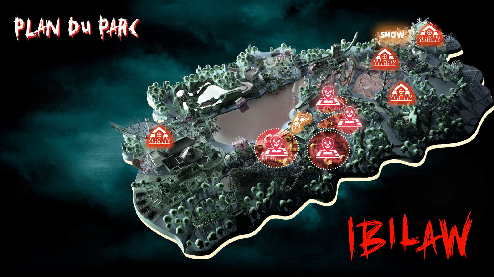 Plan du parc de Walibi Belgium