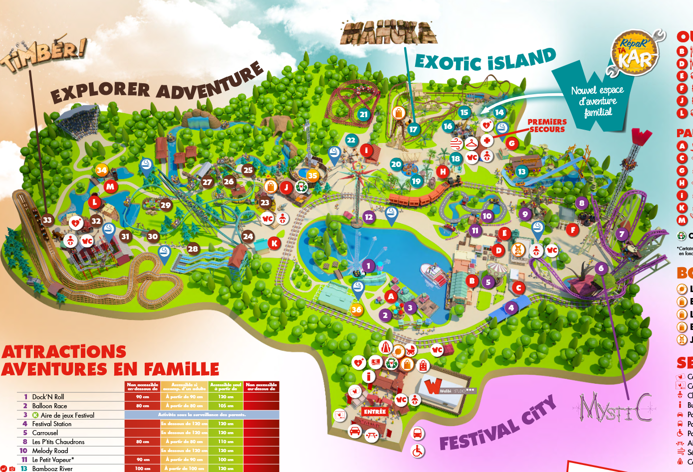 Plan du parc — Walibi Rhône-Alpes
