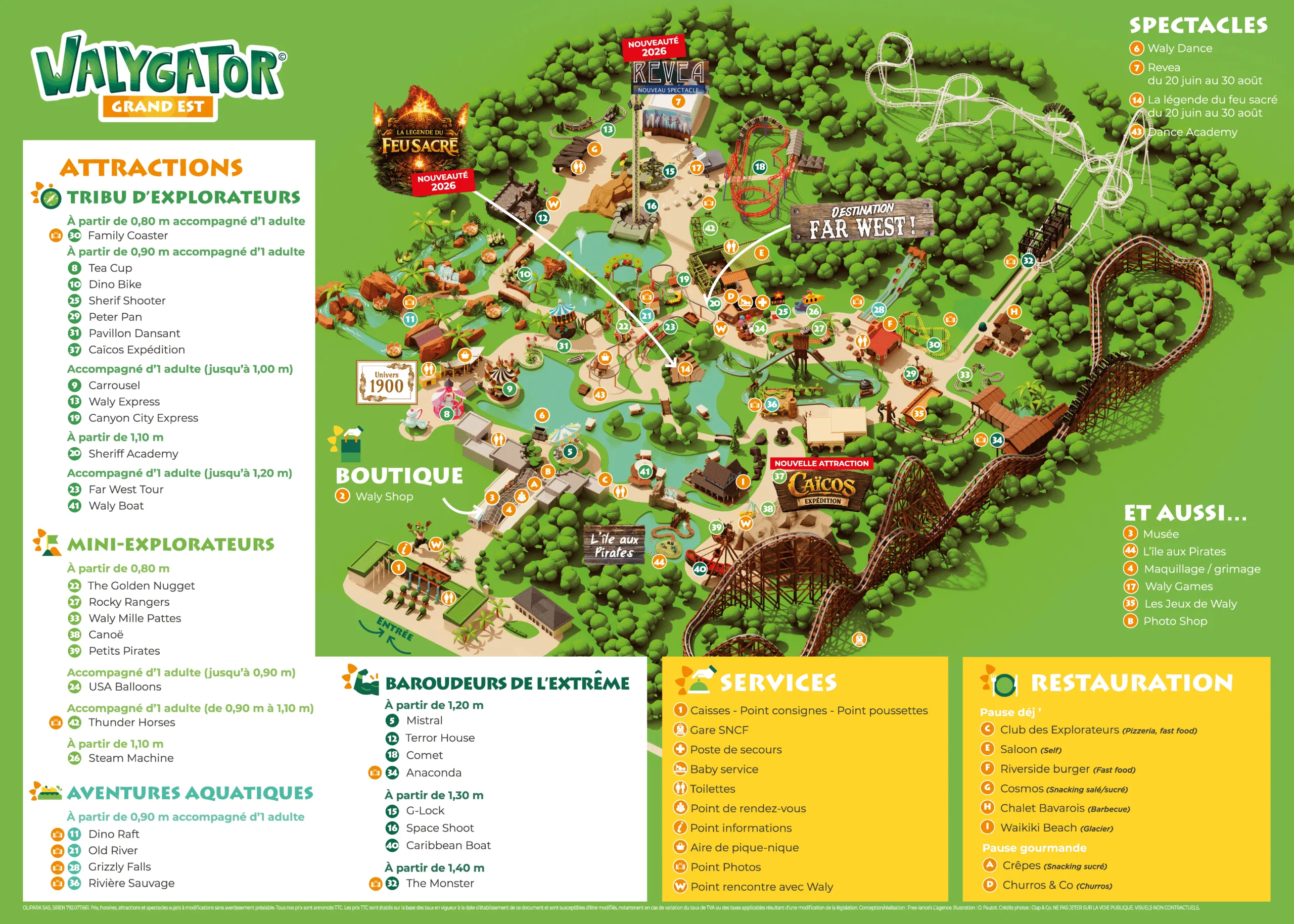 Plan du parc — Walygator Grand Est