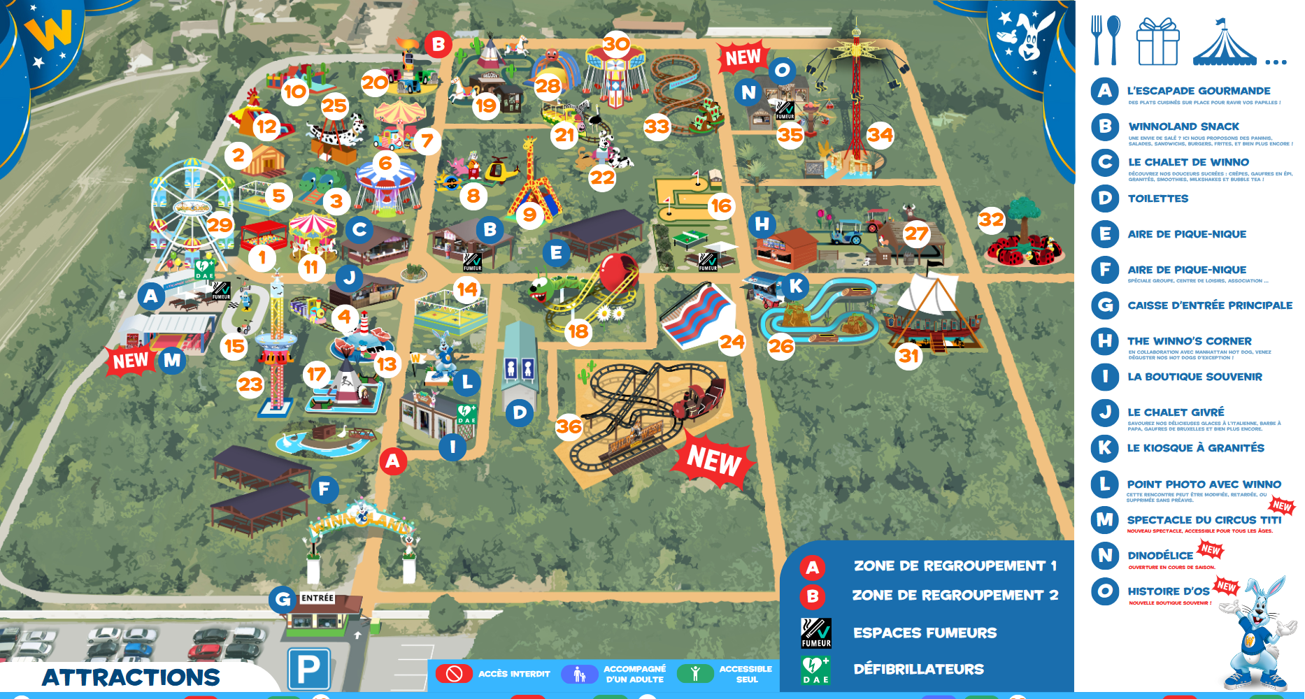 Plan du parc — Winnoland