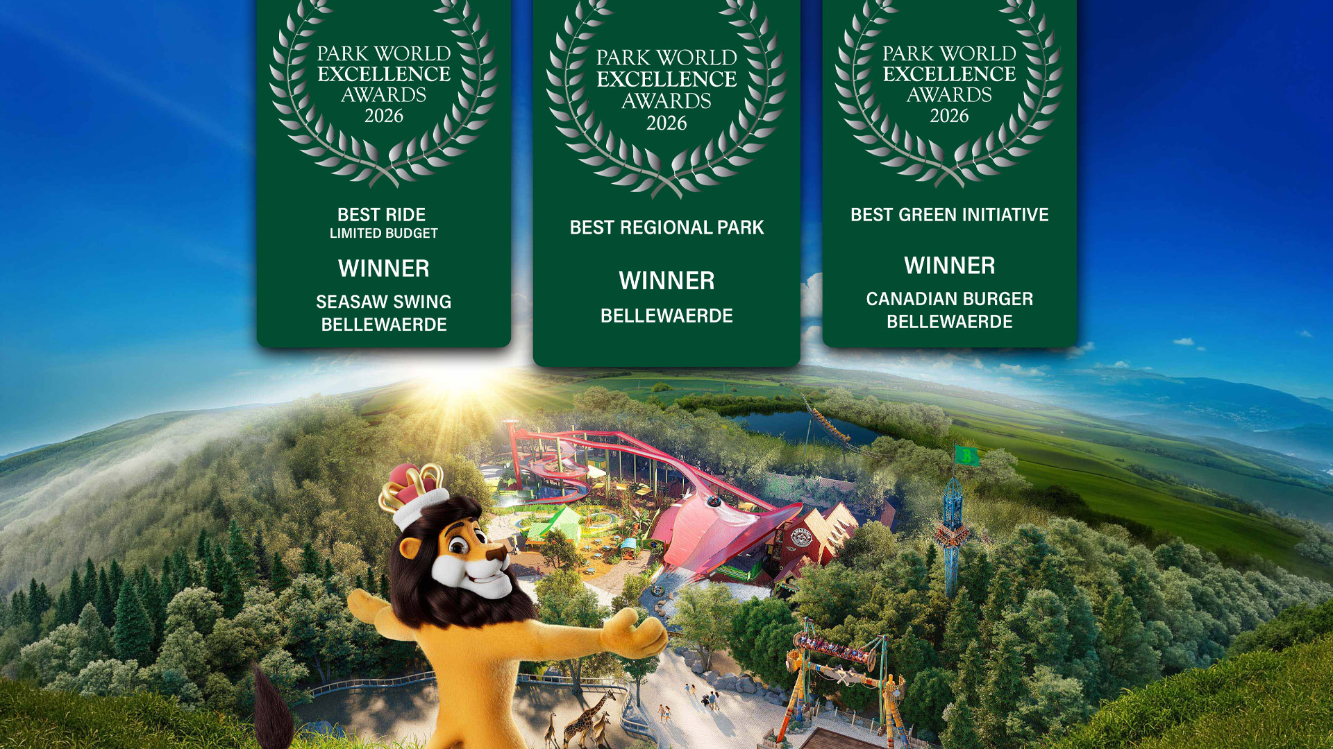 Bellewaerde remporte trois distinctions internationales aux Park World Excellence Awards