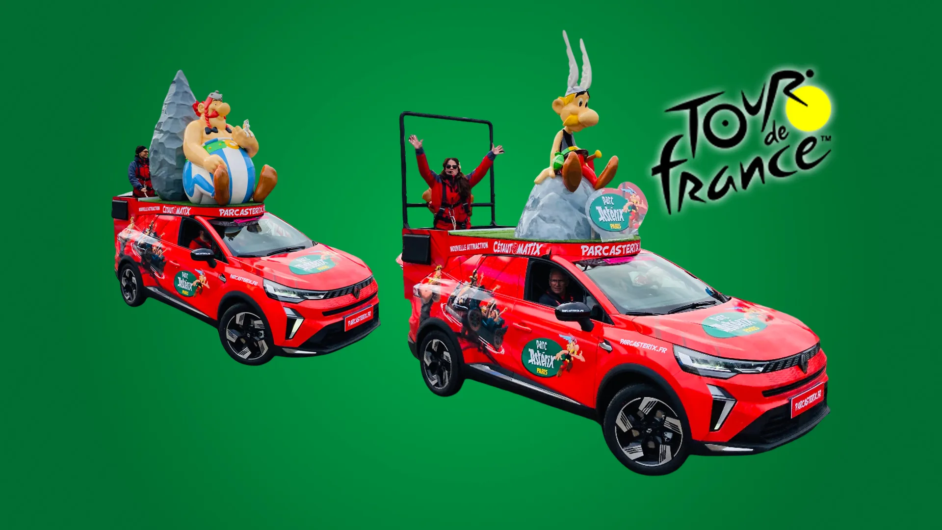 LE PARC ASTÉRIX PREND A NOUVEAU LA ROUTE SUR LE TOUR DE FRANCE