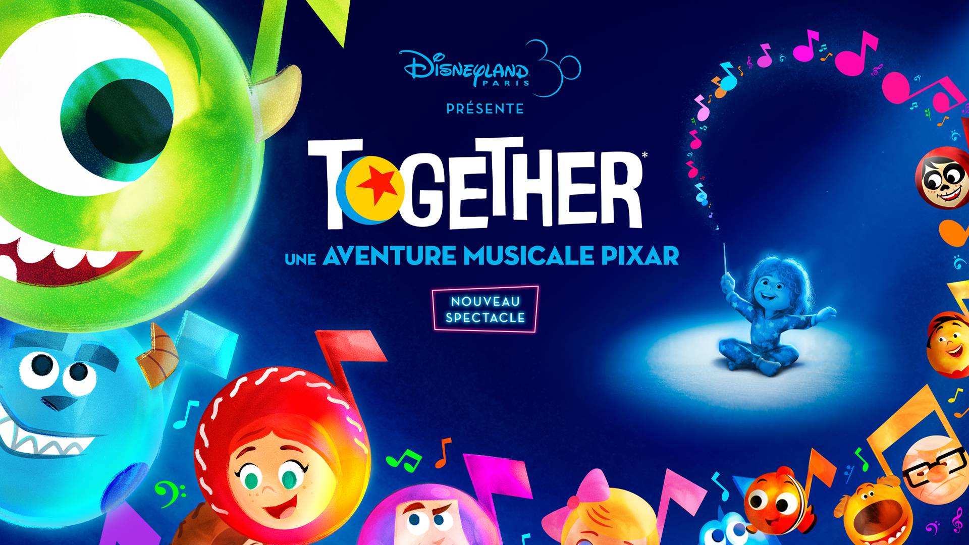 Nouveauté 2023 : TOGETHER : une Aventure Musicale Pixar à Disneyland Paris